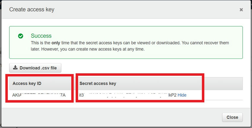 Access key ID